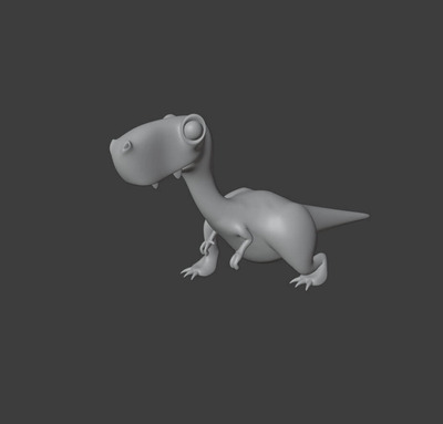 带骨骼的恐龙绑定Blender动画3D文件下载（Blend）