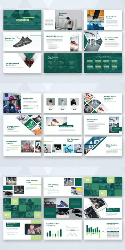 Branded - 时尚主题业务PPT模板(PPT,PPTX)