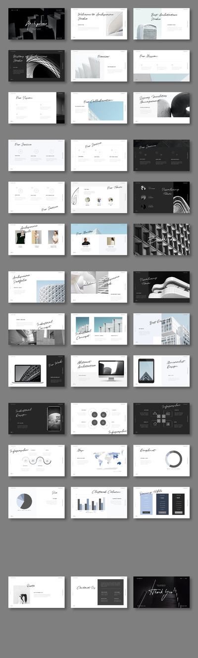 Archiprime – 建筑构造商业计划PPT模板(PPTX)
