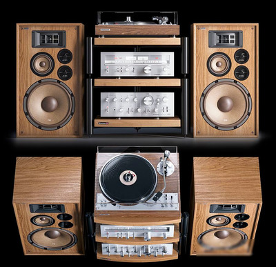 70倍高保真复古先锋音响音箱功放黑胶唱片机3D模型（OBJ,FBX,MAX）