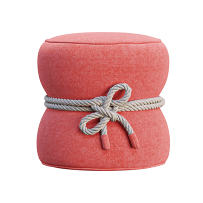 粉色葫芦形布艺沙发凳3D模型（OBJ,FBX,MAX）