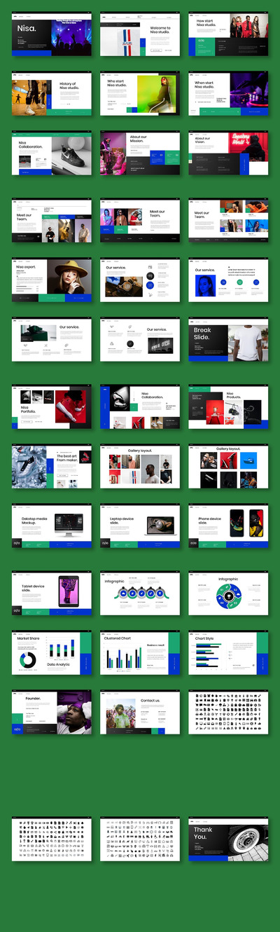 Nisa – 时尚服饰商务品牌模板 (PPTX)