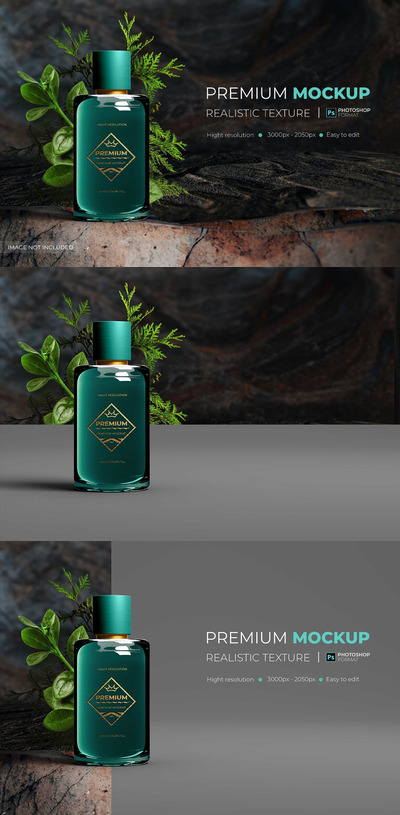 高端的香水包装设计场景样机下载 (PSD,JPG)