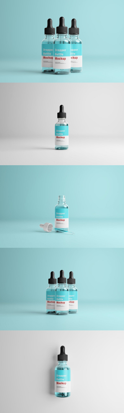 滴管瓶模型包装样机 (PSD)