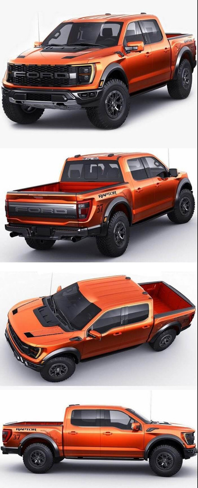 福特 Pick-up F-150 2021 Raptor 皮卡汽车3D模型下载 (MAX,3DS,FBX,OBJ,C4D,LWO)