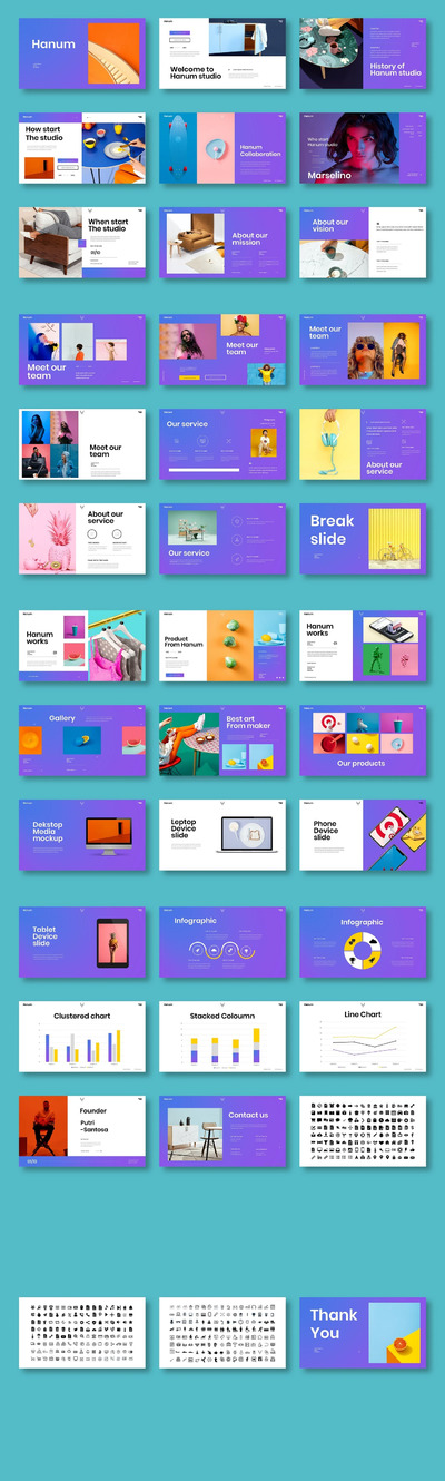 Hanum – 彩色精美商务演示模板(PPTX)