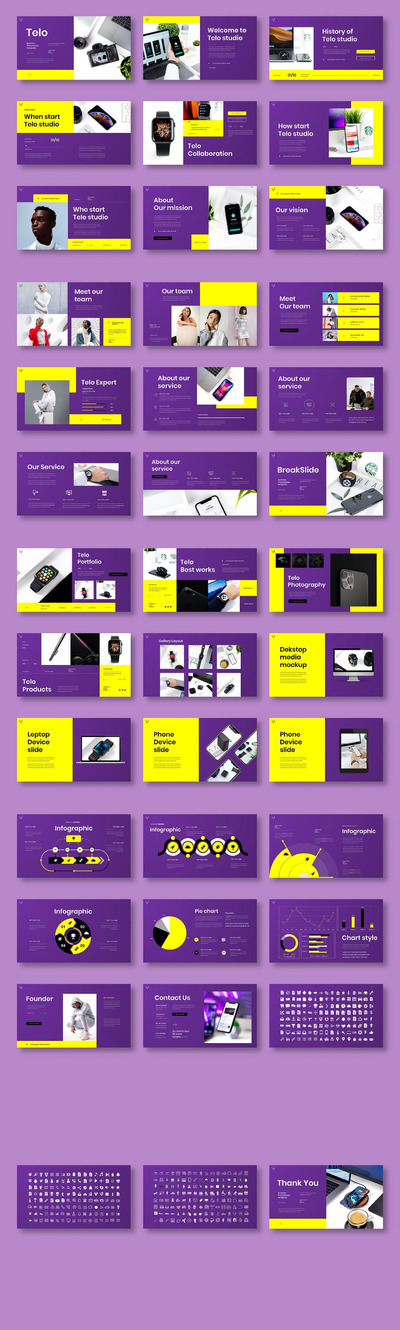 Telo – 紫色商务PPT模板(PPTX)