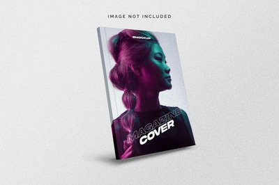 杂志封面设计样机 [psd]