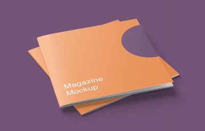 杂志/小册子封面设计样机 [psd]