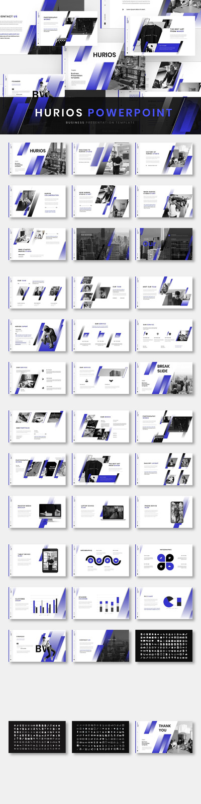 Hurios – 时尚服饰品牌PPT演示模板(PPTX)