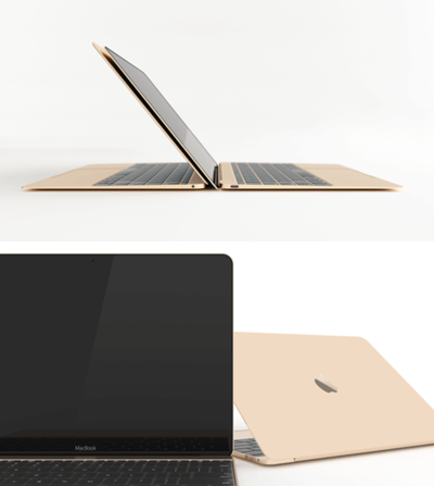 12英寸MacBook电脑3D模型（OBJ,FBX）