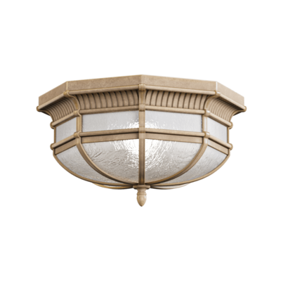 八边形白色玻璃吸顶灯3D模型（OBJ,FBX,MAX）