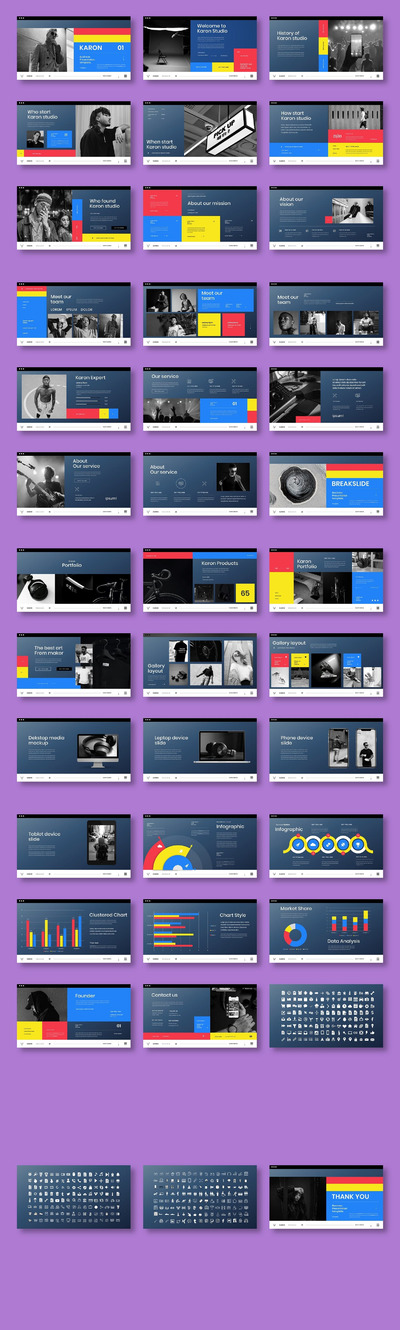 Karon – 时尚酷炫商务设计PPT模板