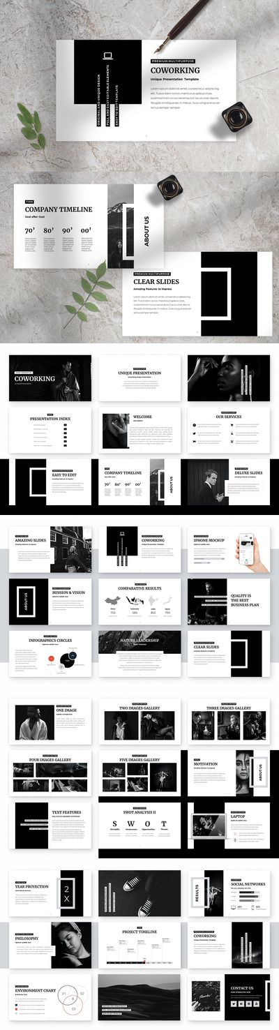 协作办公主题PPT模板