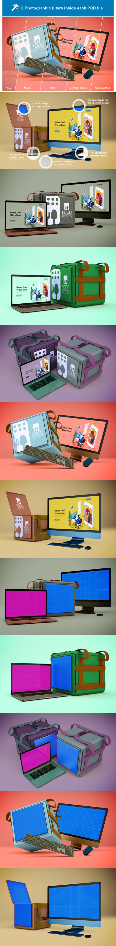 iMac电脑样机下载 (PSD)