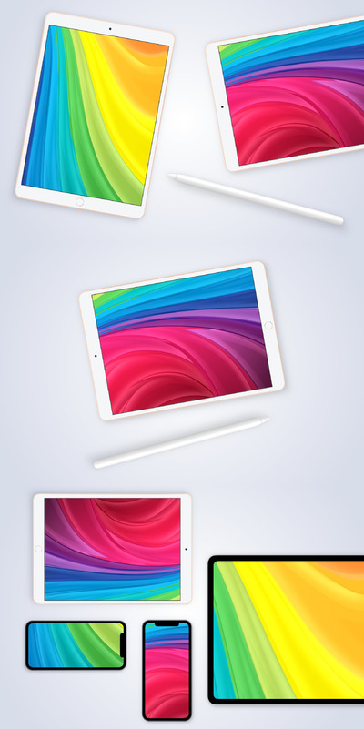 Apple iPad & iPhone - sketch版手机平板设备样机 (SKETCH)