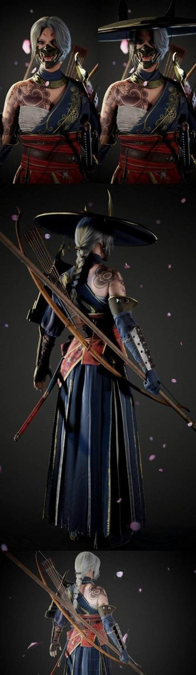 女武士3D模型（OBJ,FBX,MAX）