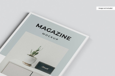 闭合杂志封面设计样机模板 [psd]