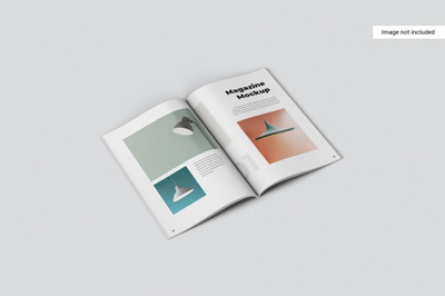 创意杂志内页设计展示样机 [psd]