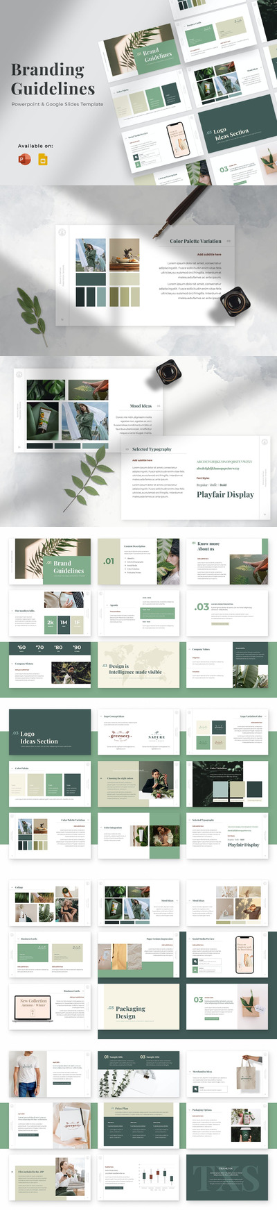 高端品牌手册PPT谷歌模板