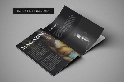 A4尺寸杂志设计左视图样机 [psd]