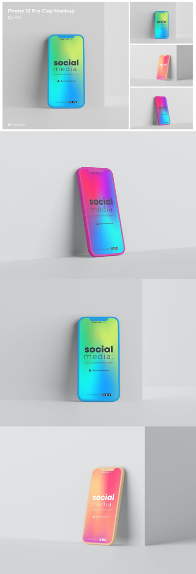 时尚高端专业的iPhone 12 Pro APP UI样机展示模型mockups