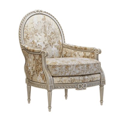 Massoudfu sho圆背经典花纹扶手椅3D模型（OBJ,FBX,MAX）