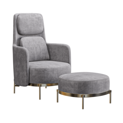 Minotti Tape灰色扶手沙发椅3D模型（OBJ,FBX,MAX）