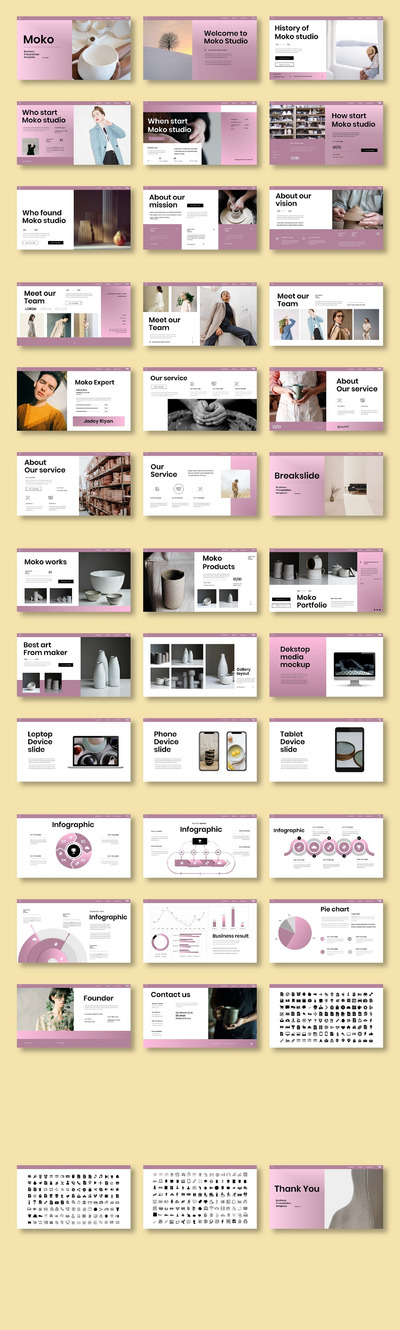 Moko – 高端商务极简主题PPT模板 (PPTX)