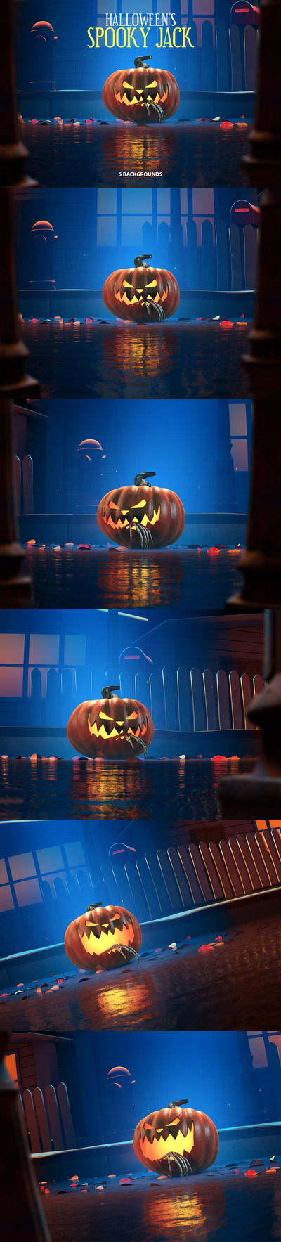 时尚高端专业的高品质万圣节南瓜头骷髅幽灵杰克背景