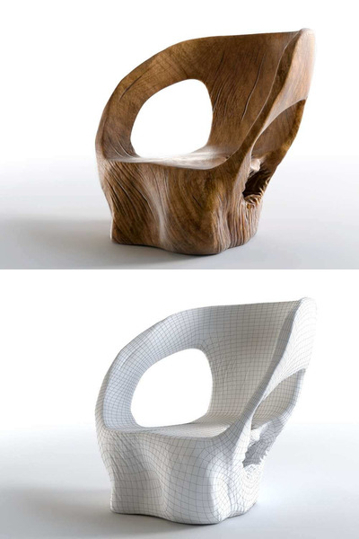 有创意的树木根雕3D模型下载 (MAX,FBX,OBJ,C4D)