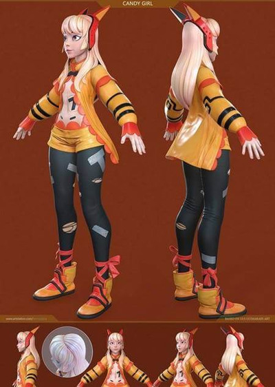 Candy Girl 3D模型（OBJ,FBX,MAX）