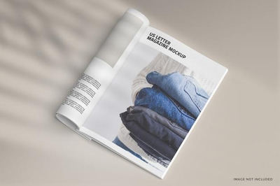 单页卷曲杂志效果图样机 [psd]