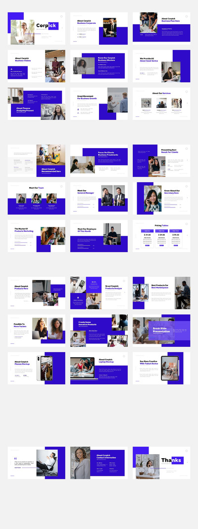 Corpick - 商务合作介绍演示模板(PPTX,PPT)