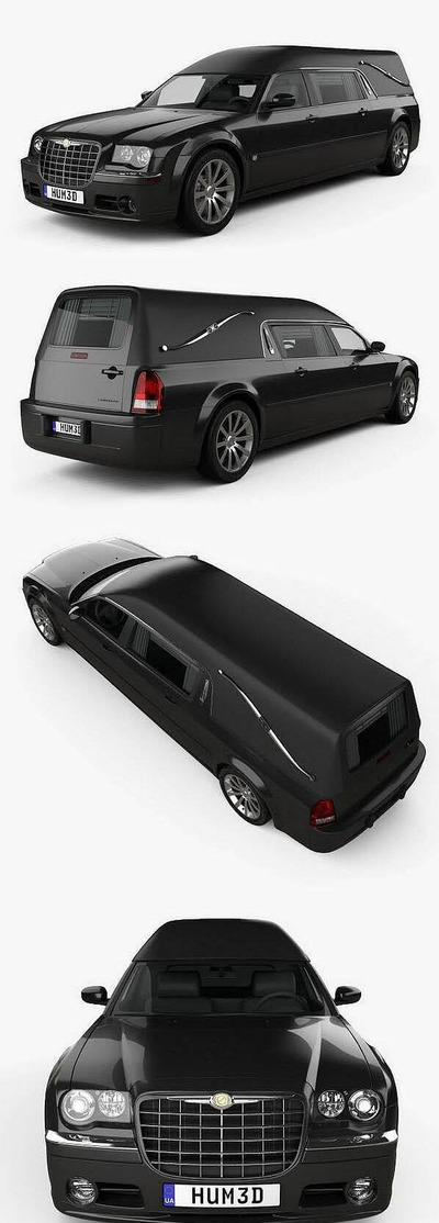 克莱斯勒 300C 灵车 2009 汽车3D模型下载 (MAX,3DS,FBX,OBJ,C4D,LWO)