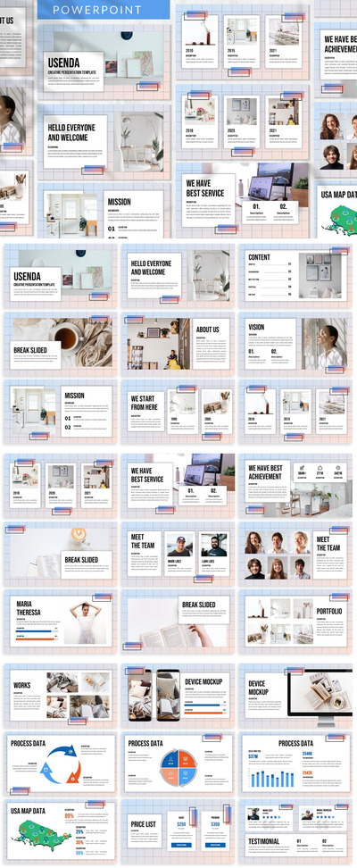 Usenda -现代创意PPT演示模板 (PPTX,PPT)