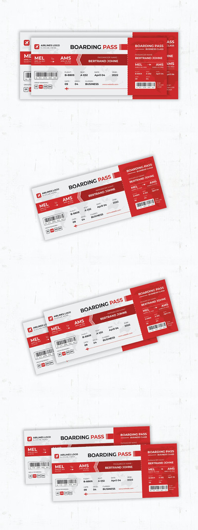 登记牌入场券设计模板 (AI,EPS,PSD)