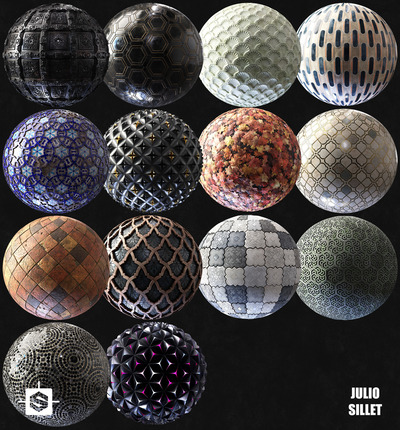 Blender时尚的墙面材质包 (Blend,jpg)