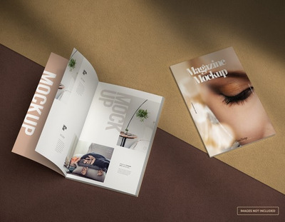 封面与内页杂志展示样机