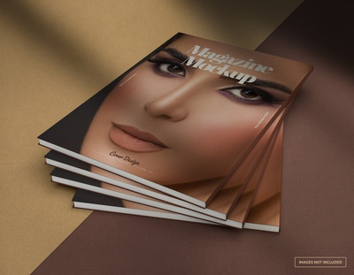 时尚人物杂志展示样机（PSD）