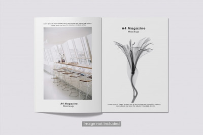 开页宣传册杂志顶视图样机 [psd]