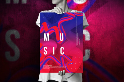 音乐艺术设计大海报模板 (PSD)