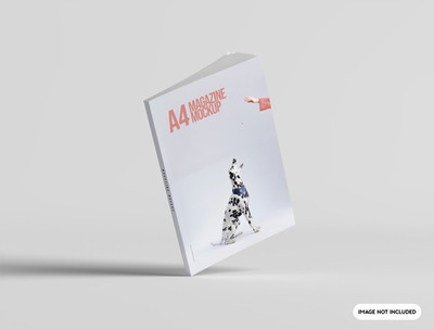 逼真的杂志封面设计效果图样机 [psd]