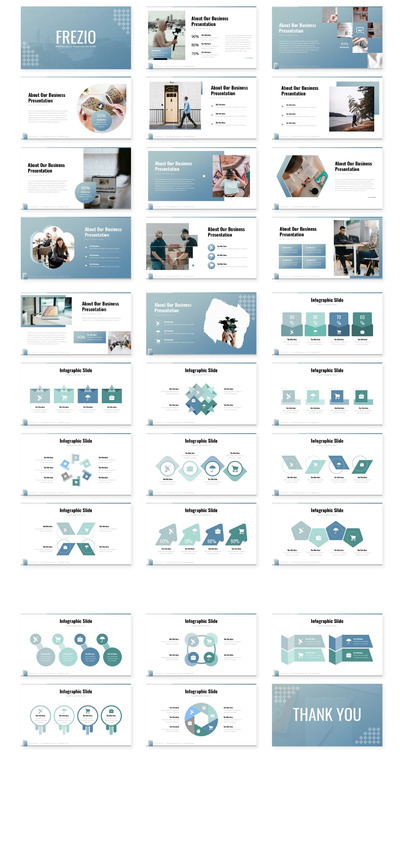 Frezio - 极简主义高端演示模板 (KEY,PPTX)