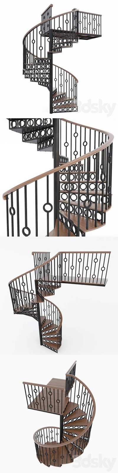 螺旋楼梯3D模型（FBX,MAX）