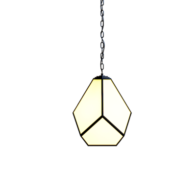 多边形黑色金属框架玻璃吊灯3D模型（OBJ,FBX,MAX）