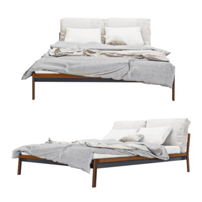 More Sova实木床3D模型（OBJ,FBX,MAX）