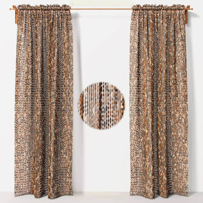 卡其色系撞色串珠窗帘3D模型（OBJ,FBX,MAX）