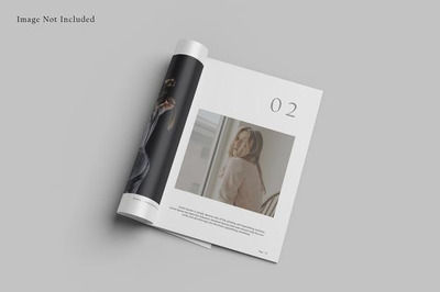 宣传册杂志页面设计样机 [psd]