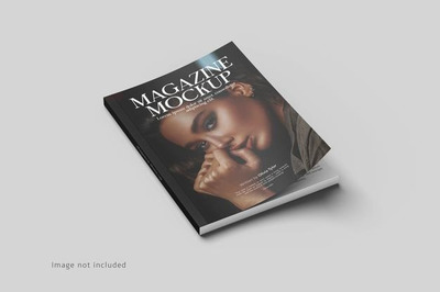翻页杂志书籍封面设计样机 [psd]